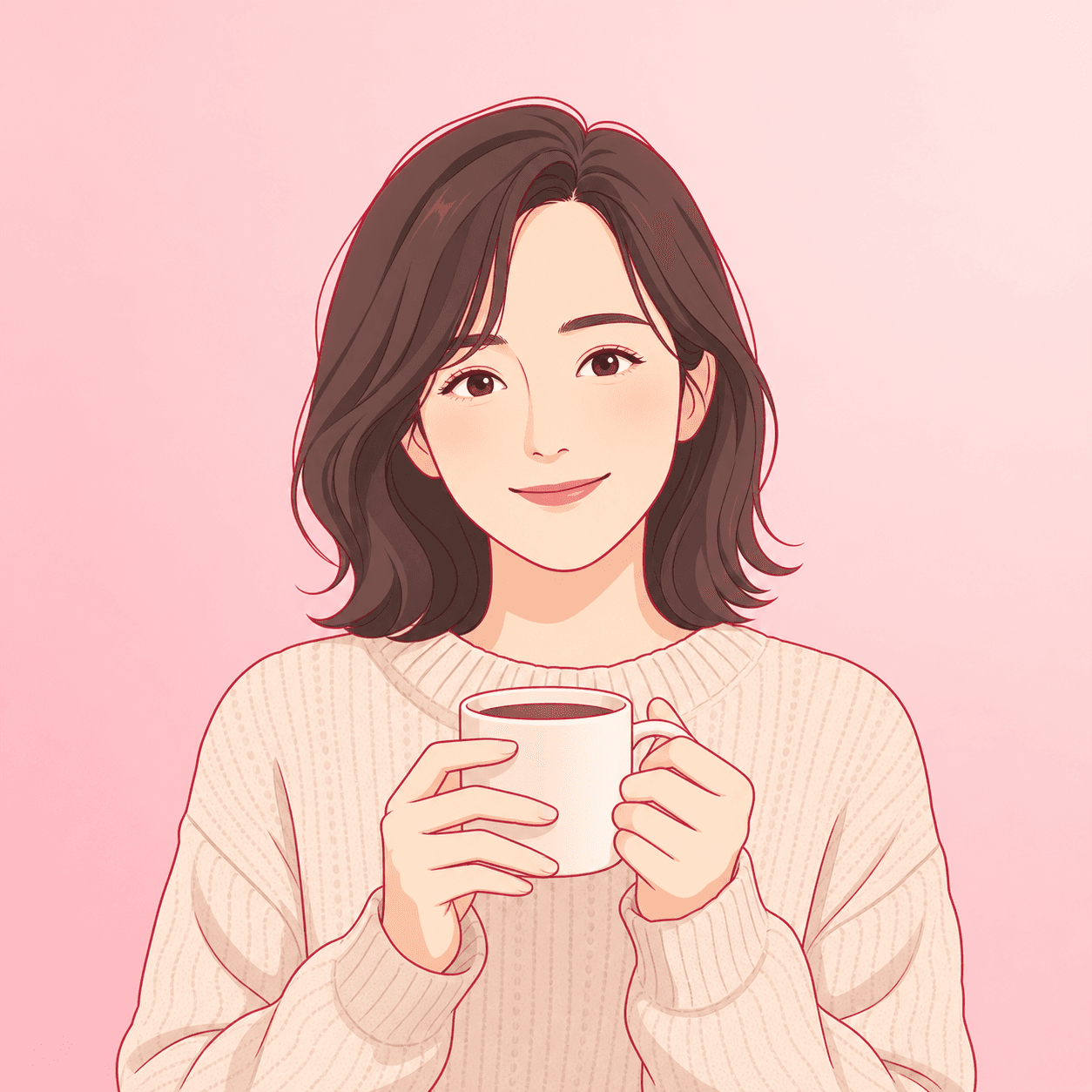 真剣交際タイプのキャラクターイラスト